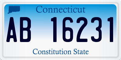 CT license plate AB16231