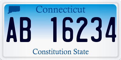 CT license plate AB16234