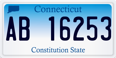 CT license plate AB16253