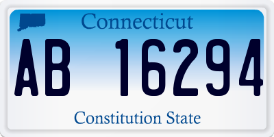 CT license plate AB16294