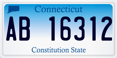 CT license plate AB16312