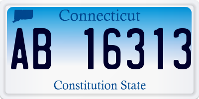 CT license plate AB16313