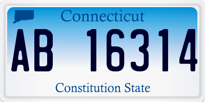 CT license plate AB16314