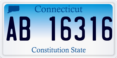 CT license plate AB16316