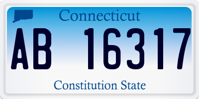 CT license plate AB16317