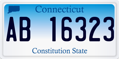 CT license plate AB16323