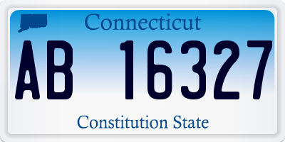 CT license plate AB16327