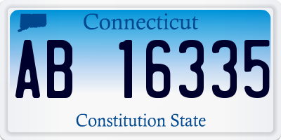 CT license plate AB16335