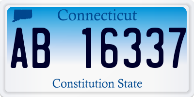 CT license plate AB16337