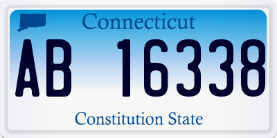 CT license plate AB16338
