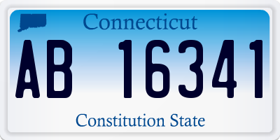 CT license plate AB16341