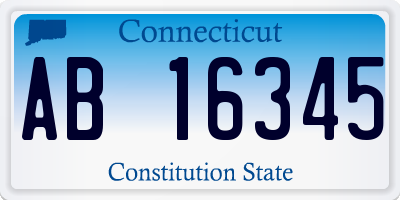 CT license plate AB16345