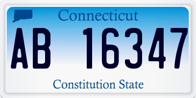 CT license plate AB16347