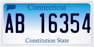 CT license plate AB16354