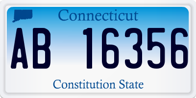 CT license plate AB16356