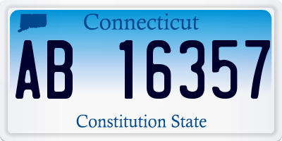 CT license plate AB16357