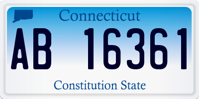 CT license plate AB16361