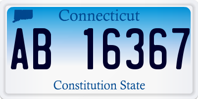 CT license plate AB16367