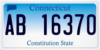 CT license plate AB16370