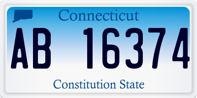 CT license plate AB16374
