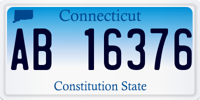 CT license plate AB16376