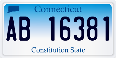 CT license plate AB16381