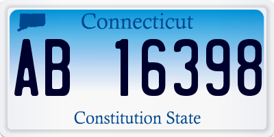 CT license plate AB16398