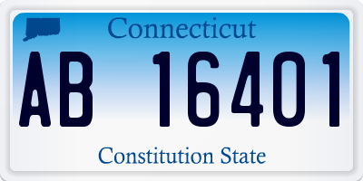 CT license plate AB16401