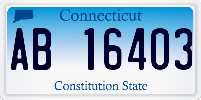 CT license plate AB16403