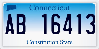 CT license plate AB16413