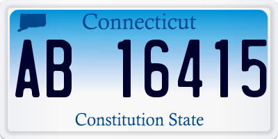 CT license plate AB16415