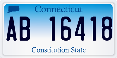 CT license plate AB16418