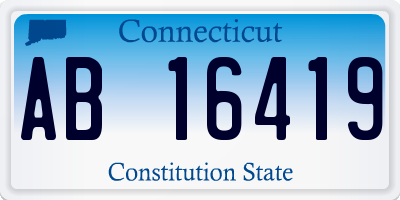 CT license plate AB16419