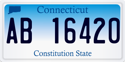 CT license plate AB16420