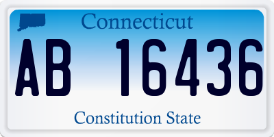 CT license plate AB16436