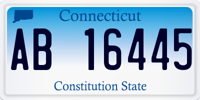 CT license plate AB16445