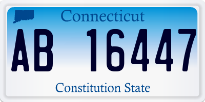 CT license plate AB16447