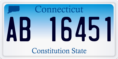 CT license plate AB16451