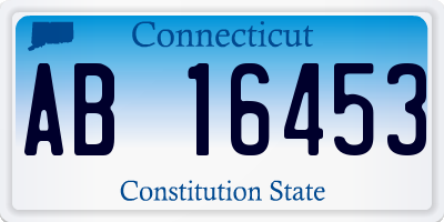 CT license plate AB16453