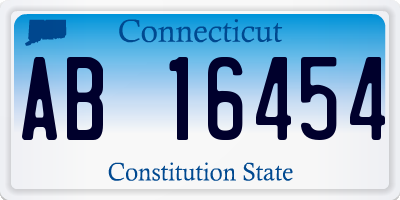 CT license plate AB16454