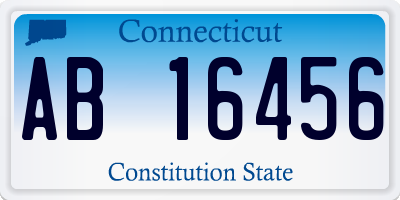 CT license plate AB16456