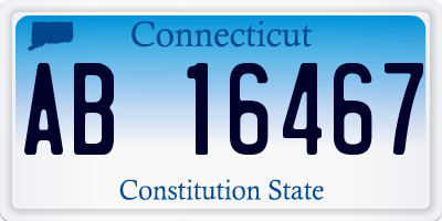 CT license plate AB16467