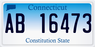 CT license plate AB16473