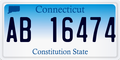 CT license plate AB16474