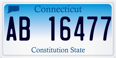 CT license plate AB16477