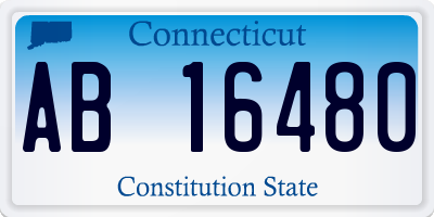 CT license plate AB16480