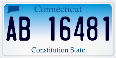 CT license plate AB16481