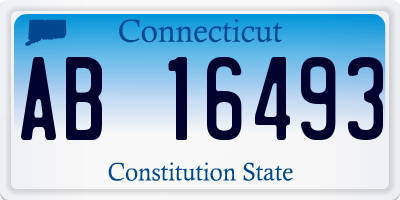 CT license plate AB16493