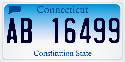 CT license plate AB16499