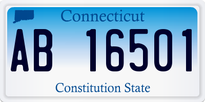 CT license plate AB16501